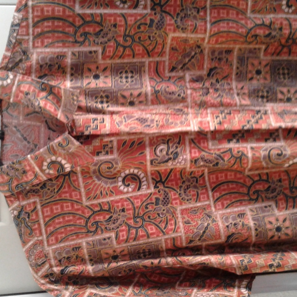 Batik Semar Mens Short Sleeve Button Down Shirt - Picture 2 of 4
